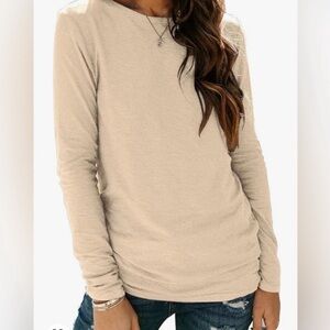 RAQUEL VEGA Long Sleeve Crewneck Pullover Top size 6